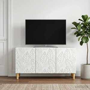 Imagine vidaXL Cabinet TV 99 x 34, 5 x 50 cm Alb Lemn prelucrat
