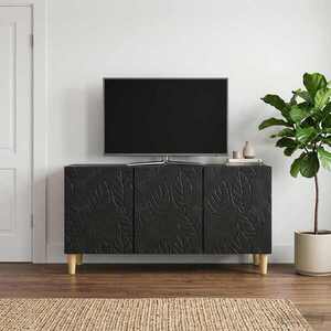 Imagine vidaXL Cabinet TV 99 x 34, 5 x 50 cm Negru Lemn prelucrat