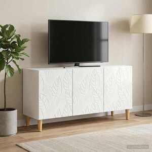 Imagine vidaXL Cabinet TV Alb foarte lucios 99 x 34, 5 x 50 cm Lemn prelucrat