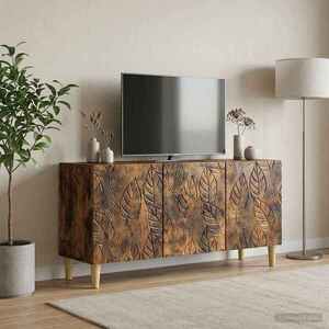 Imagine vidaXL Cabinet TV 99 x 34, 5 x 50 cm Stejar fumuriu Lemn prelucrat