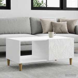 Imagine vidaXL Masă de cafea Alb 90 x 50 x 40 cm Lemn prelucrat