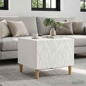 Imagine vidaXL Masă de cafea Alb 50 x 49 x 40 cm Lemn prelucrat
