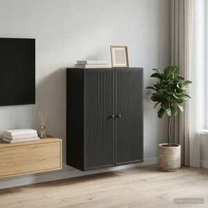 Imagine vidaXL Dulap montat pe perete Negru 66 x 34, 5 x 90 cm Lemn prelucrat
