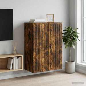 Imagine vidaXL Dulap montat pe perete Stejar fumuriu 66 x 34, 5 x 90 cm