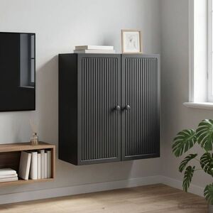 Imagine vidaXL Dulap montat pe perete Negru 59 x 31 x 60 cm Lemn prelucrat