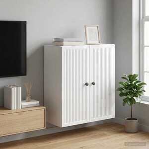 Imagine vidaXL Dulap montat pe perete Alb foarte lucios 59 x 31 x 60 cm