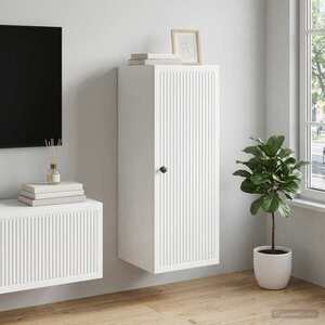Imagine vidaXL Dulap montat pe perete Alb 33 x 34, 5 x 90 cm Lemn prelucrat