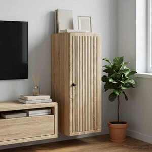 Imagine vidaXL Dulap montat pe perete Stejar Sonoma 33 x 34, 5 x 90 cm