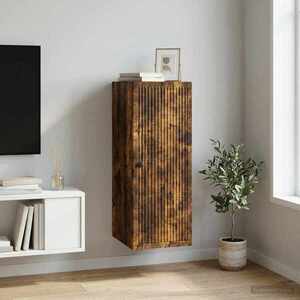 Imagine vidaXL Dulap montat pe perete Stejar fumuriu 33 x 34, 5 x 90 cm