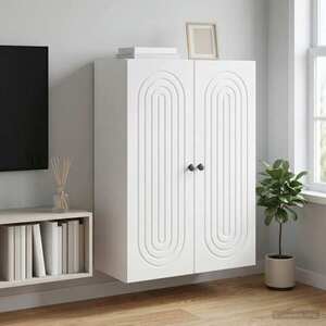 Imagine vidaXL Dulap montat pe perete Alb 66 x 34, 5 x 90 cm Lemn prelucrat