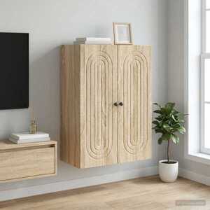 Imagine vidaXL Dulap montat pe perete Stejar Sonoma 66 x 34, 5 x 90 cm