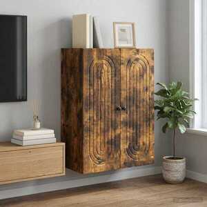 Imagine vidaXL Dulap montat pe perete Stejar fumuriu 66 x 34, 5 x 90 cm