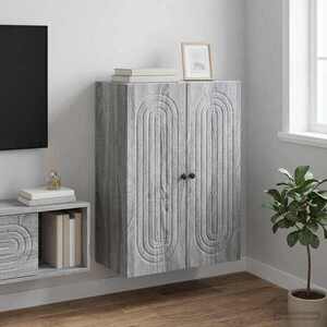 Imagine vidaXL Dulap montat pe perete Sonoma gri 66 x 34, 5 x 90 cm