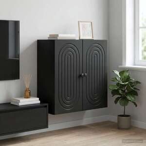 Imagine vidaXL Dulap montat pe perete Negru 59 x 31 x 60 cm Lemn prelucrat