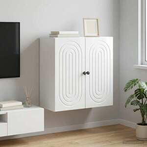 Imagine vidaXL Dulap montat pe perete Alb foarte lucios 59 x 31 x 60 cm