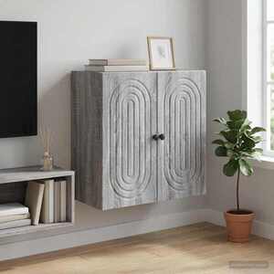 Imagine vidaXL Dulap montat pe perete Sonoma gri 59 x 31 x 60 cm