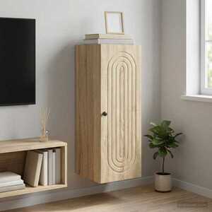 Imagine vidaXL Dulap montat pe perete Stejar Sonoma 33 x 34, 5 x 90 cm