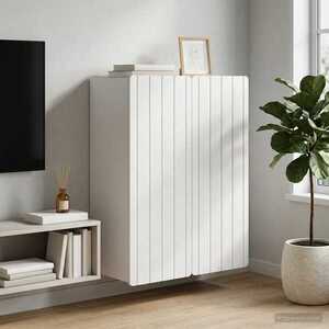 Imagine vidaXL Dulap montat pe perete Alb 66 x 34, 5 x 92 cm Lemn prelucrat