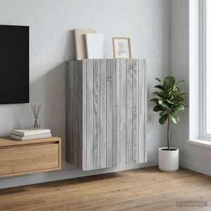 Imagine vidaXL Dulap montat pe perete Sonoma gri 66 x 34, 5 x 92 cm