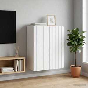 Imagine vidaXL Dulap montat pe perete Alb 59 x 31 x 64 cm Lemn prelucrat
