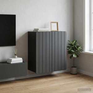 Imagine vidaXL Dulap montat pe perete Negru 59 x 31 x 64 cm Lemn prelucrat