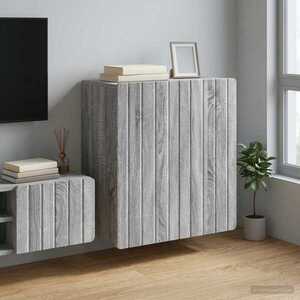 Imagine vidaXL Dulap montat pe perete Sonoma gri 59 x 31 x 64 cm