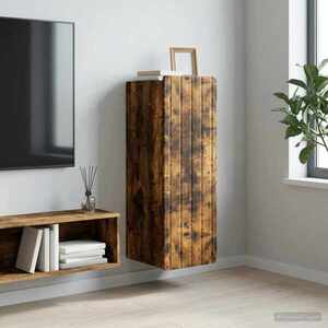 Imagine vidaXL Dulap montat pe perete Stejar fumuriu 33 x 34, 5 x 94 cm