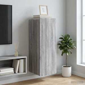 Imagine vidaXL Dulap montat pe perete Sonoma gri 33 x 34, 5 x 94 cm