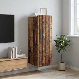 Imagine vidaXL Dulap montat pe perete Lemn vechi 33 x 34, 5 x 94 cm