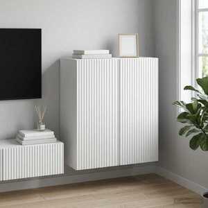 Imagine vidaXL Dulap montat pe perete 59 x 31 x 60 cm Lemn prelucrat Alb