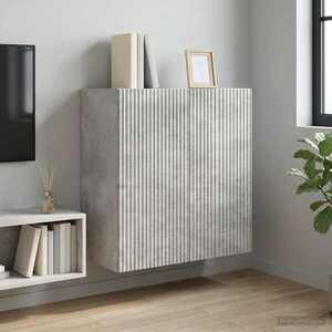 Imagine vidaXL Dulap montat pe perete 59 x 31 x 60 cm Lemn prelucrat Gri Beton