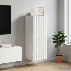 Imagine vidaXL Dulap montat pe perete 33 x 34, 5 x 90 cm Lemn prelucrat Alb