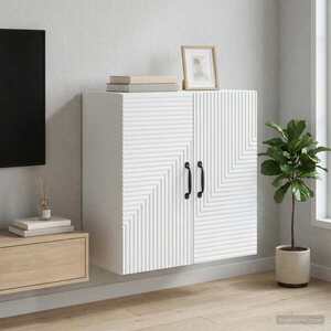 Imagine vidaXL Dulap montat pe perete Alb 59 x 31 x 60 cm Lemn prelucrat