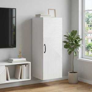 Imagine vidaXL Dulap montat pe perete Alb 33 x 34, 5 x 90 cm Lemn prelucrat