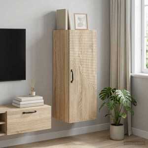Imagine vidaXL Dulap montat pe perete Stejar Sonoma 33 x 34, 5 x 90 cm