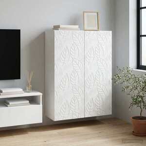 Imagine vidaXL Dulap montat pe perete Alb 66 x 34, 5 x 90 cm Lemn prelucrat