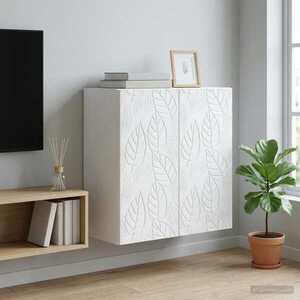 Imagine vidaXL Dulap montat pe perete Alb 59 x 31 x 60 cm Lemn prelucrat