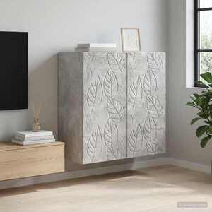 Imagine vidaXL Dulap montat pe perete 59 x 31 x 60 cm Lemn prelucrat Gri Beton
