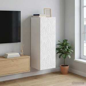 Imagine vidaXL Dulap montat pe perete Alb 33 x 34, 5 x 90 cm Lemn prelucrat