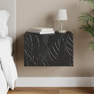 Imagine vidaXL Masă laterală montată pe perete Negru 34, 5 x 33 x 20 cm