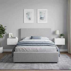 Imagine vidaXL Dulap de noapte suspendat 2 buc. Alb 49 x 34, 5 x 20 cm