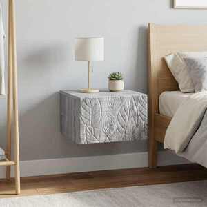 Imagine vidaXL Dulap de noapte suspendat 2 buc. Sonoma gri 49 x 34, 5 x 20 cm