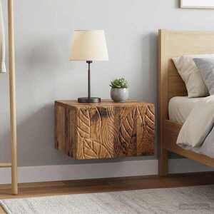 Imagine vidaXL Dulap de noapte suspendat 2 buc. Lemn vechi 49 x 34, 5 x 20 cm