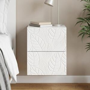 Imagine vidaXL Dulap de noapte suspendat Alb foarte lucios 34, 5 x 33 x 40 cm