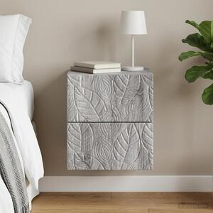 Imagine vidaXL Dulap de noapte suspendat Sonoma gri 34, 5 x 33 x 40 cm