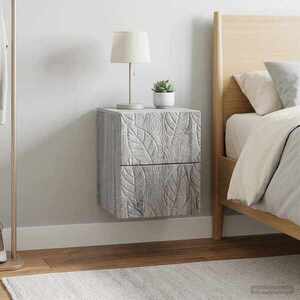 Imagine vidaXL Dulap de noapte suspendat 2 buc. Sonoma gri 34, 5 x 33 x 40 cm