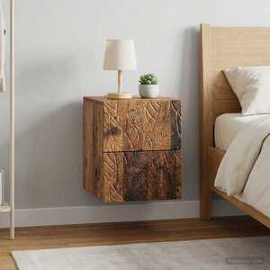 Imagine vidaXL Dulap de noapte suspendat 2 buc. Lemn vechi 34, 5 x 33 x 40 cm