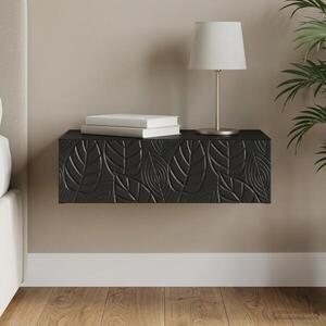 Imagine vidaXL Masă laterală montată pe perete 59 x 34, 5 x 17 cm Negru