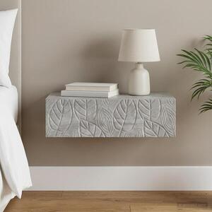 Imagine vidaXL Masă laterală montată pe perete 59 x 34, 5 x 17 cm Gri Beton