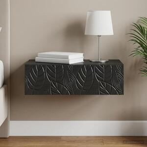 Imagine vidaXL Masă laterală montată pe perete 87, 5 x 34, 5 x 17 cm Negru
